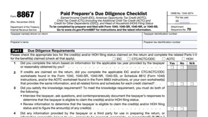 Do I mail Form 8867?