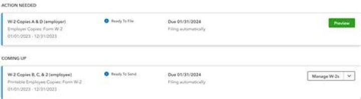 Does QuickBooks Online automatically send out W-2?