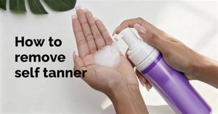 How do you remove self-tanner fast?