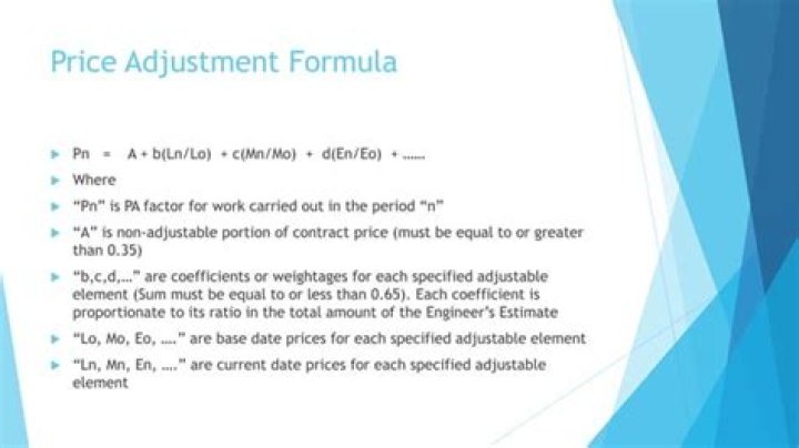How does a price adjustment work?