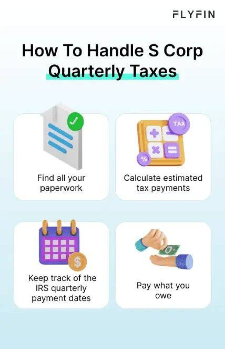 How does an S Corp pay quarterly taxes?