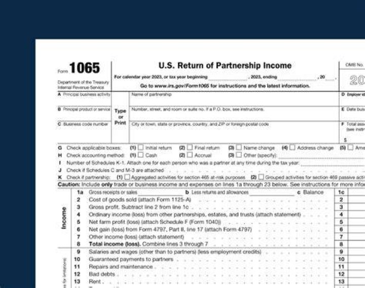Is a 1065 A business tax return?