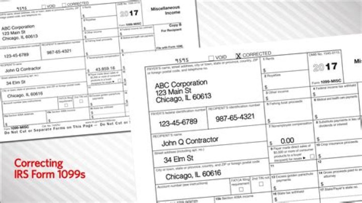 What does corrected mean on a 1099?