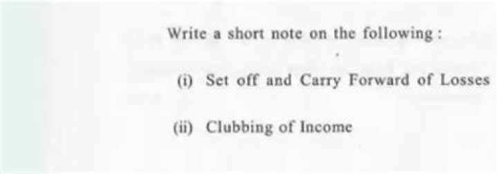 What is a carry forward question?