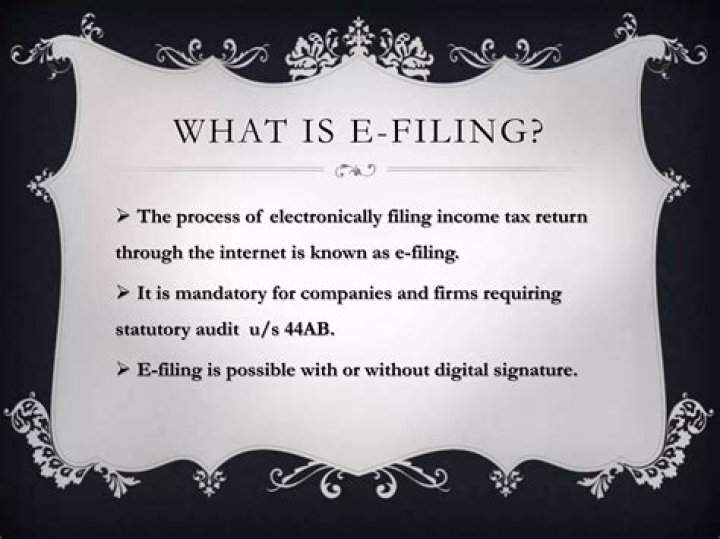 What is return e-filing?
