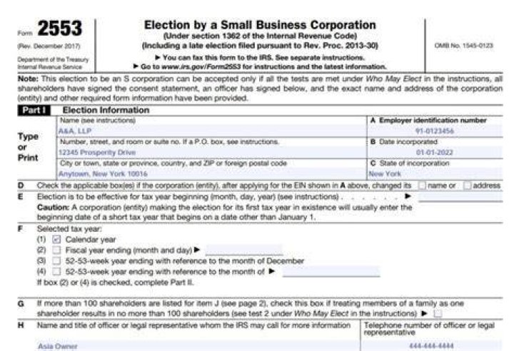 Who needs to fill out form 2553?